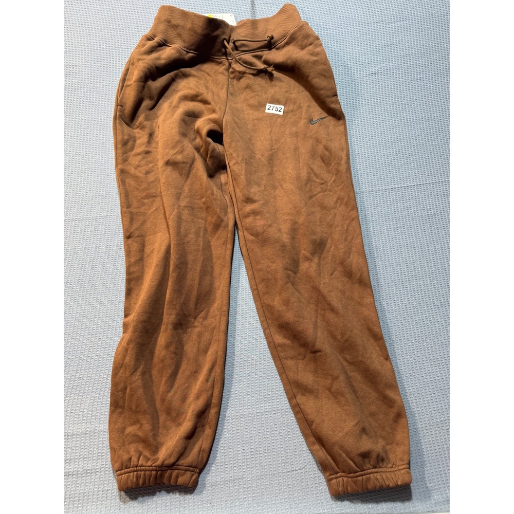Nike Phoenix Fleece Sweatpants Women Sz S Ale Brown Brand New